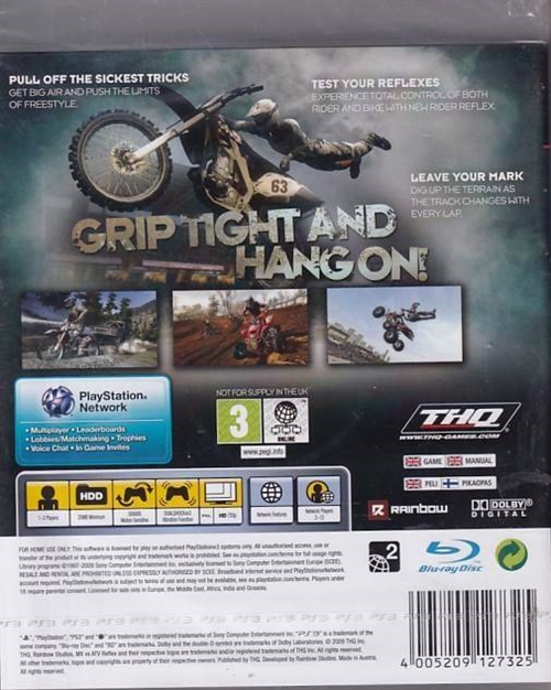 MX vs ATV Reflex - i Folie - PS3 (AA Grade) (Genbrug)